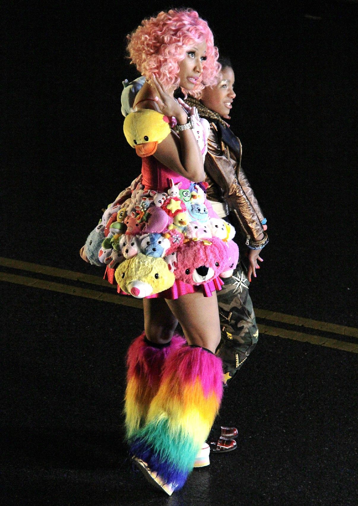 Nicki Minaj and Willow Smith on the set for the music video of 'Fireball' | Picture 118015